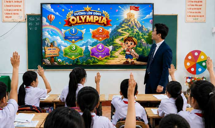 Đây là hình ảnh trò chơi khởi động Đường lên đỉnh olymia
